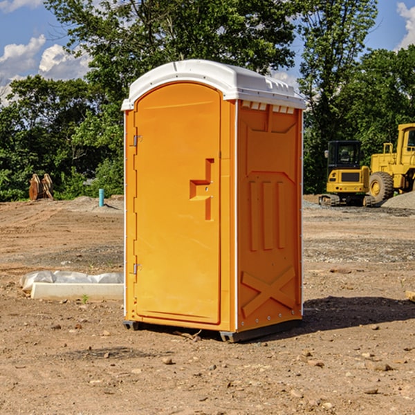 how often are the portable restrooms cleaned and serviced during a rental period in Highland PA